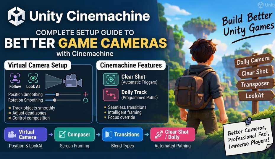 Unity Cinemachine Tutorial: Complete Guide To Setup Better Game Cameras 1 Unity Cinemachine Tutorial Complete Guide To Setup Better Game Cameras